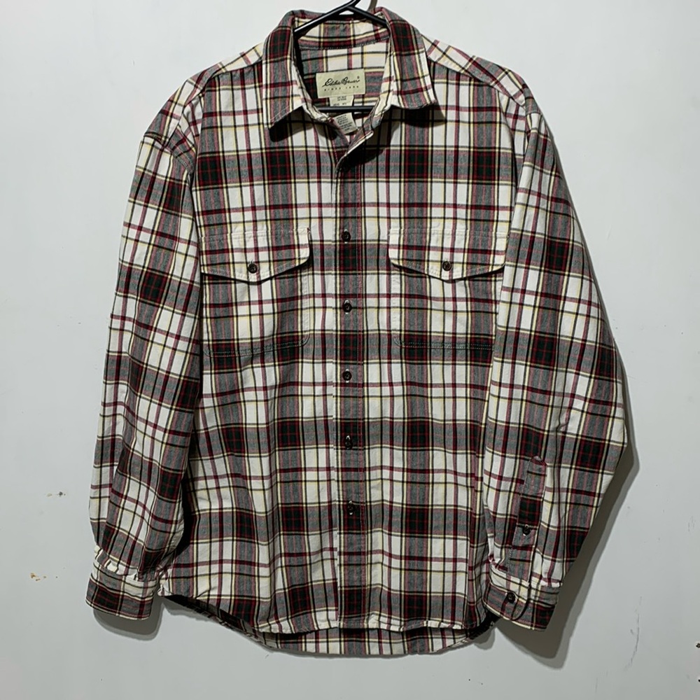 Eddie Bauer Vintage Plaid Flannel Men's Shirt